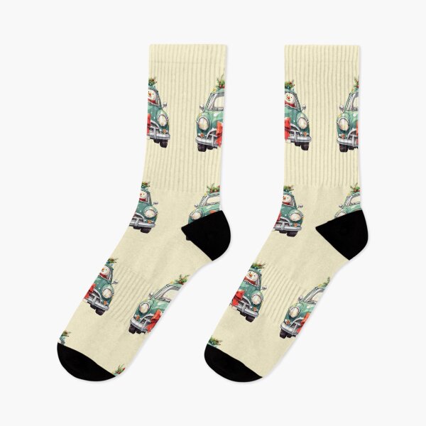 Artikelvorschau, Schneebedecktes Kawaii-Auto mit Lichtern und Schleife entworfen und verkauft von kahida.