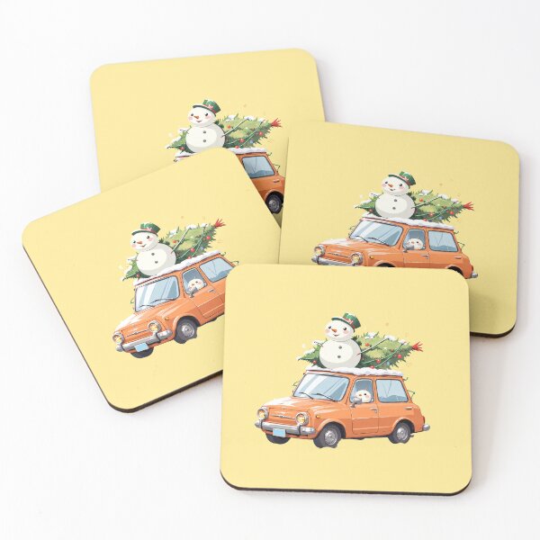 Item preview, Snowy Ride Kawaii Car & Cozy Tree designed and sold by kahida.
