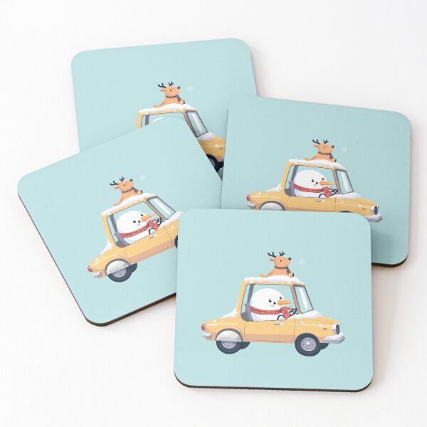 Item preview, Snowy Ride Kawaii Car & Snowman Buddy designed and sold by kahida.