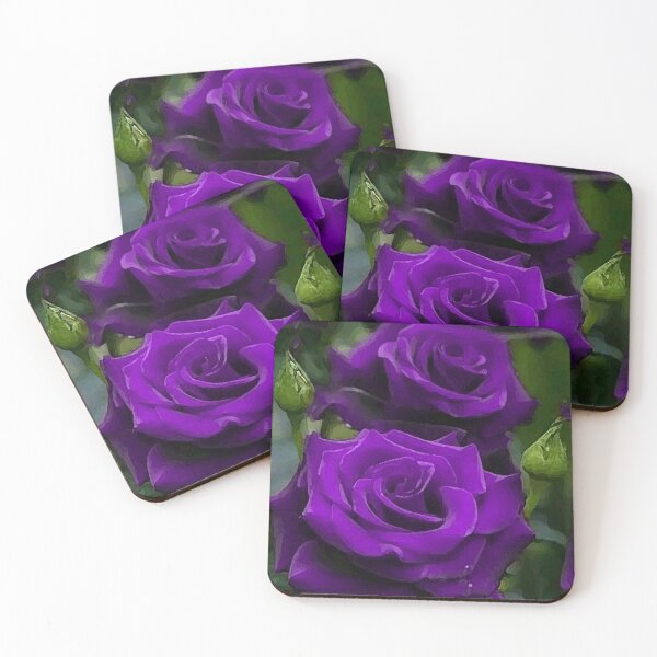 Item preview, two purple roses oil painting designed and sold by AA-designstore.