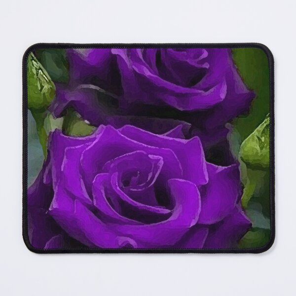 Item preview, two purple roses oil painting designed and sold by AA-designstore.