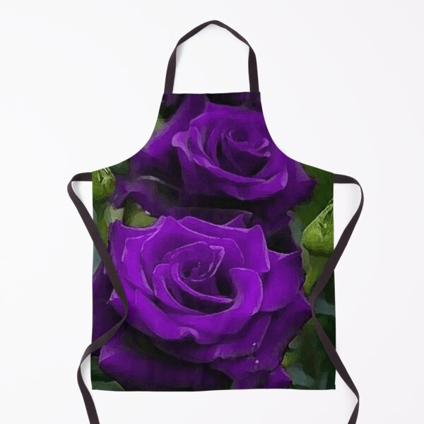 Item preview, two purple roses oil painting designed and sold by AA-designstore.