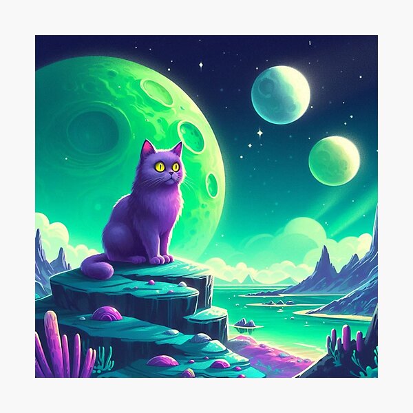 Item preview, Alien Space Cat designed and sold by MidnightArk.