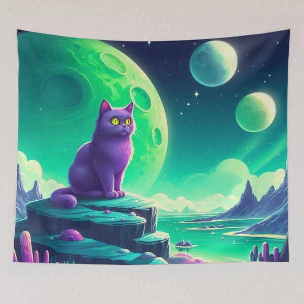 Item preview, Alien Space Cat designed and sold by MidnightArk.