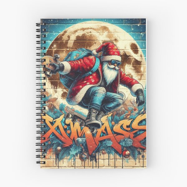 Item preview, X'mas Skateboarding Santa designed and sold by TopSprint.