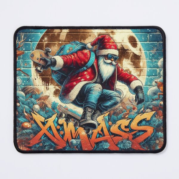 Item preview, X'mas Skateboarding Santa designed and sold by TopSprint.