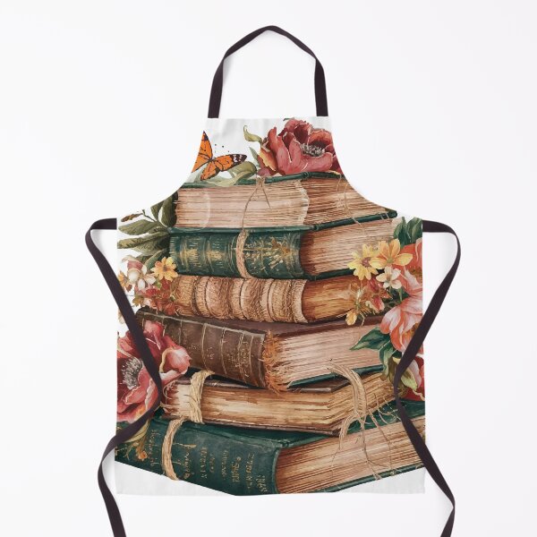 Item preview, Vintage Book Stack and Flowers designed and sold by kadryshop.