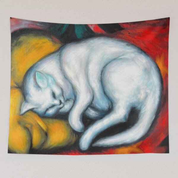 Item preview, Cat on a Yellow Cushion designed and sold by Craphe.