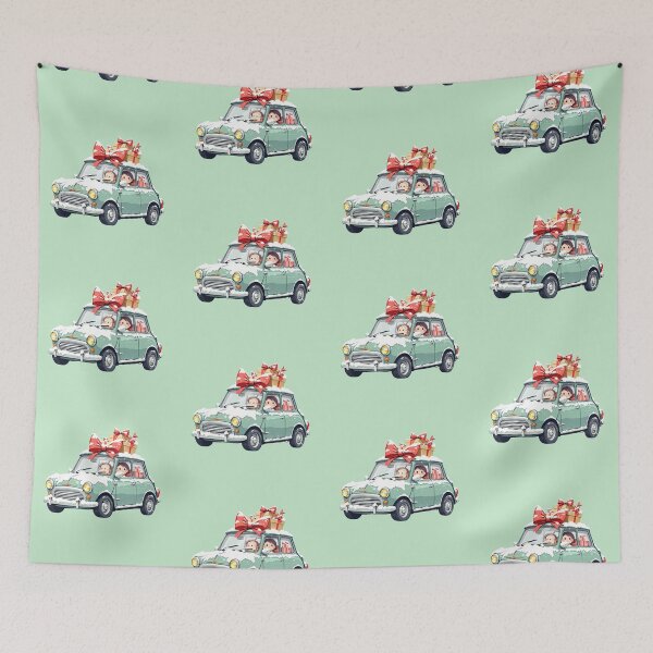 Item preview, Snowy Wonders Cute Car & Christmas Presents designed and sold by kahida.