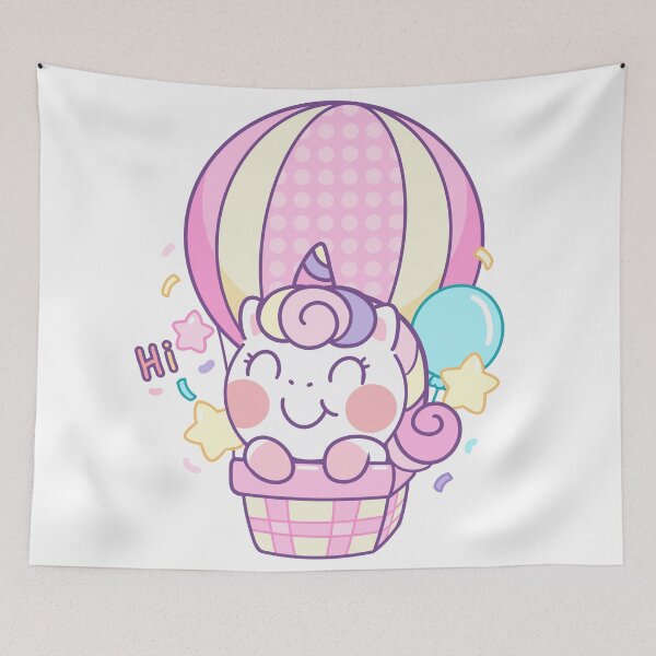 Item preview, Cute Pastel Unicorn with Balloons designed and sold by mumeaw.