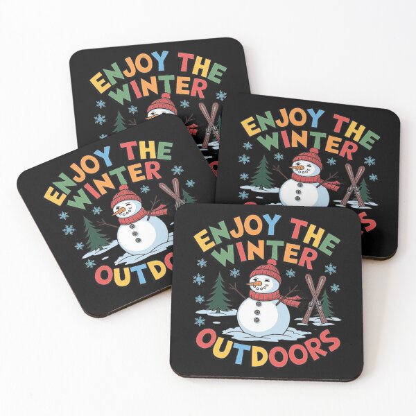 Item preview, Enjoy Winter Fun Outdoors - Snowman and Ski Adventure designed and sold by love3617.