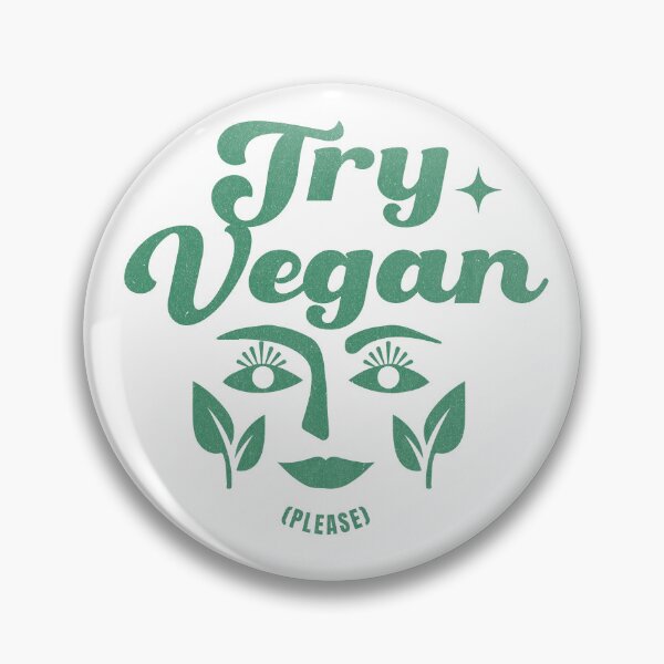 Item preview, Try Vegan (please) designed and sold by Botanical Cat.