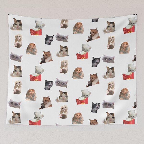 Item preview, Crying cat stickers pack bundle 2 designed and sold by iwannitonashirt.