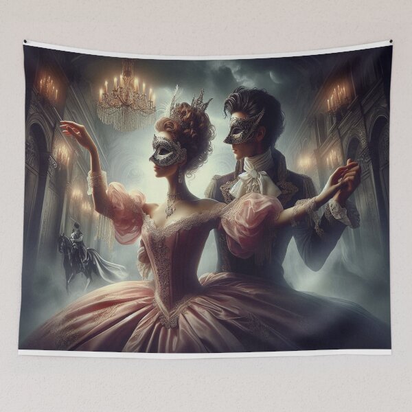 Item preview, AI generated prince and princess dancing at royal ball designed and sold by AI-this-is-AI.