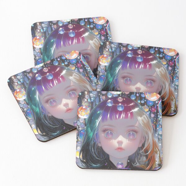 Item preview, Comsic Galaxy Bubbles Anime Girl designed and sold by bubblegoth.