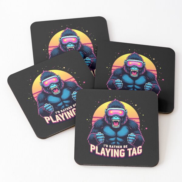 Item preview, Cyber Gorilla Playing Tag designed and sold by Adrian Kane.