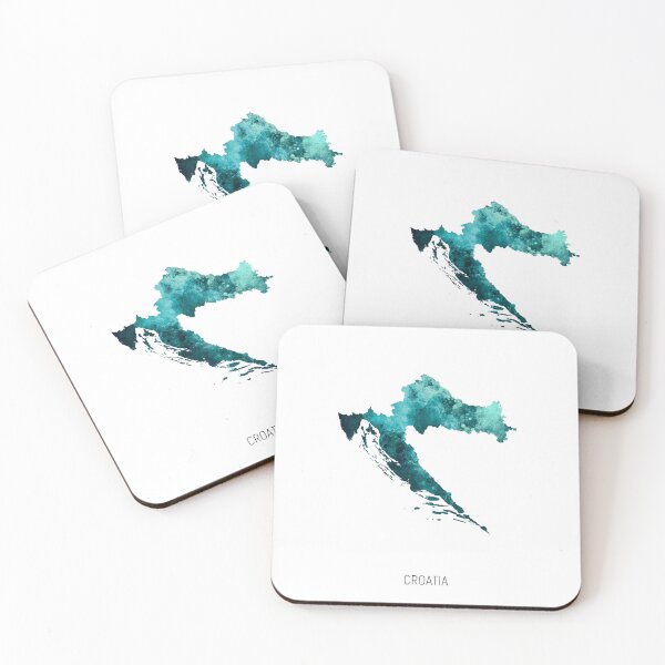 Item preview, Croatia Watercolor Map designed and sold by ArtPrints.