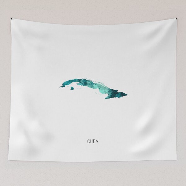 Item preview, Cuba Watercolor Map designed and sold by ArtPrints.