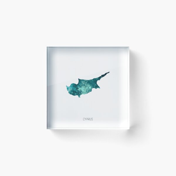 Item preview, Cyprus Watercolor Map designed and sold by ArtPrints.