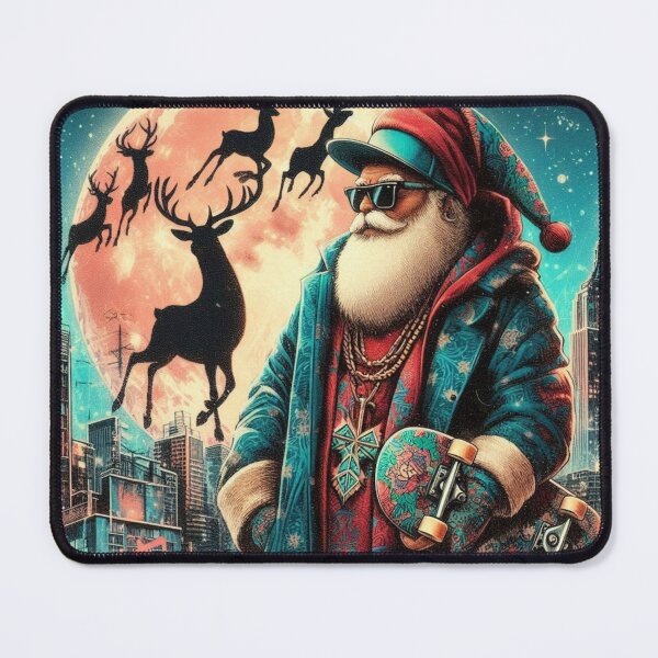 Item preview, Skateboarding cool santa Claus designed and sold by TopSprint.
