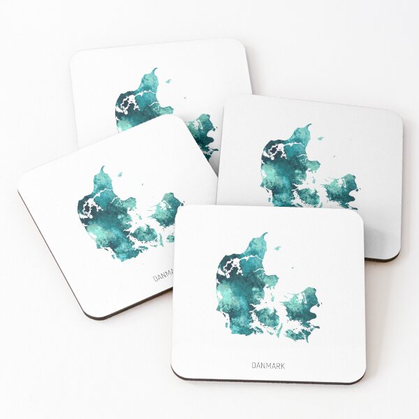 Item preview, Danmark Watercolor Map designed and sold by ArtPrints.