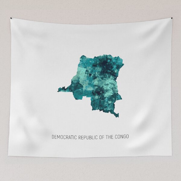 Item preview, Democratic Republic of the Congo Watercolor Map designed and sold by ArtPrints.