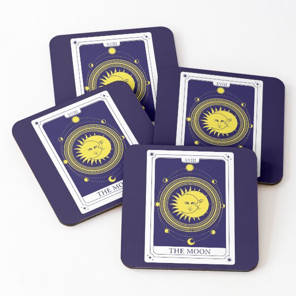 Item preview, The Moon Tarot Card designed and sold by pixelatedthread.