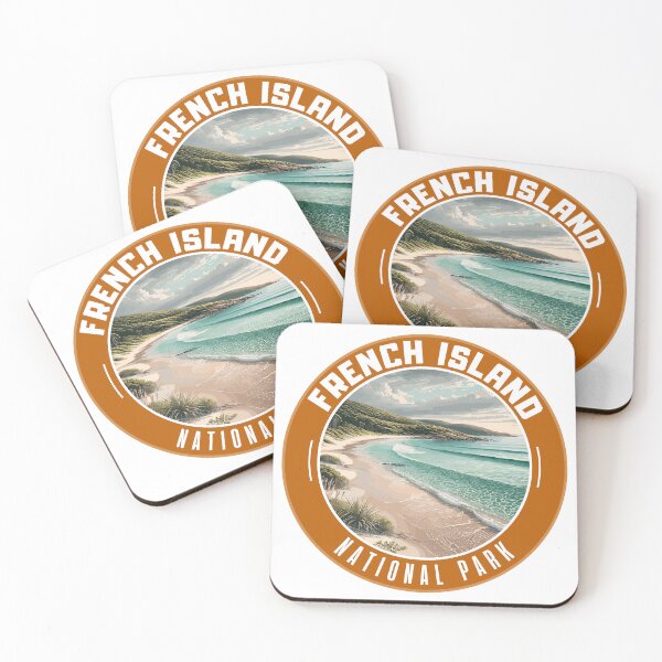 Item preview, Retro French Island National Park in Australia Art Travel Badge designed and sold by MaateoDesign.