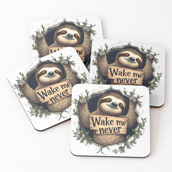 Item preview, Sleepy sloth Wake me NEVER designed and sold by naatala.