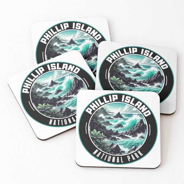 Item preview, Retro Phillip Island National Park in Australia Art Travel Badge designed and sold by MaateoDesign.