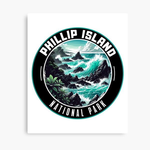 Item preview, Retro Phillip Island National Park in Australia Art Travel Badge designed and sold by MaateoDesign.