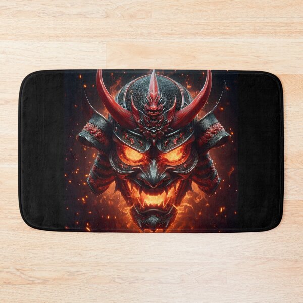Item preview, Fire Oni Samurai Mask designed and sold by GalleryBrisArt.