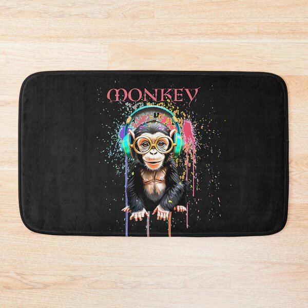 Item preview, Vibrant baby monkey design with DJ headphones designed and sold by StyleFused.