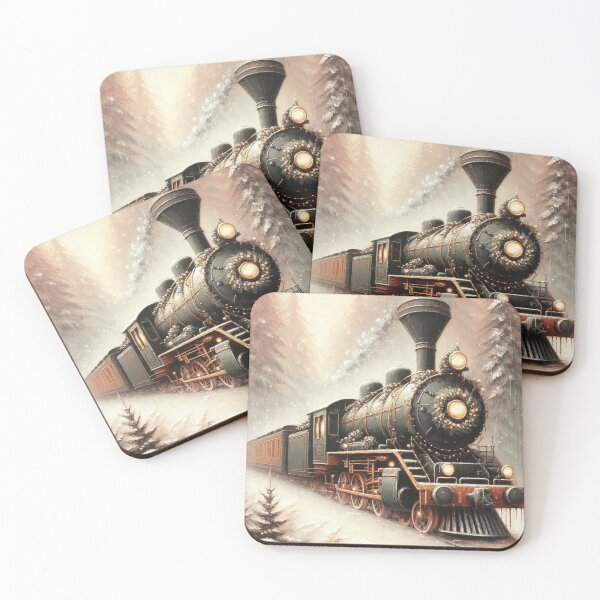 Item preview, Rustic Christmas Steam Train designed and sold by MarinaFila.