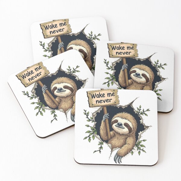Item preview, Sleepy sloth Wake me NEVER designed and sold by naatala.