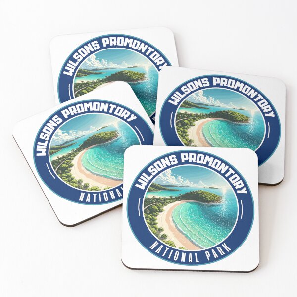 Item preview, Retro Wilsons Promontory National Park in Australia Art Travel Badge designed and sold by MaateoDesign.