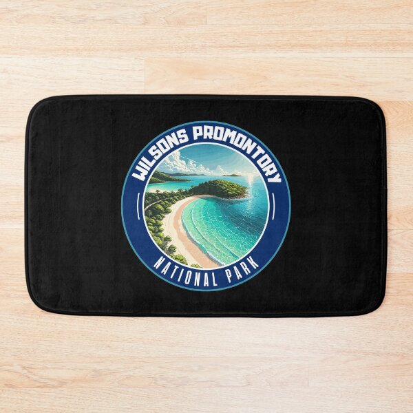 Item preview, Retro Wilsons Promontory National Park in Australia Art Travel Badge designed and sold by MaateoDesign.