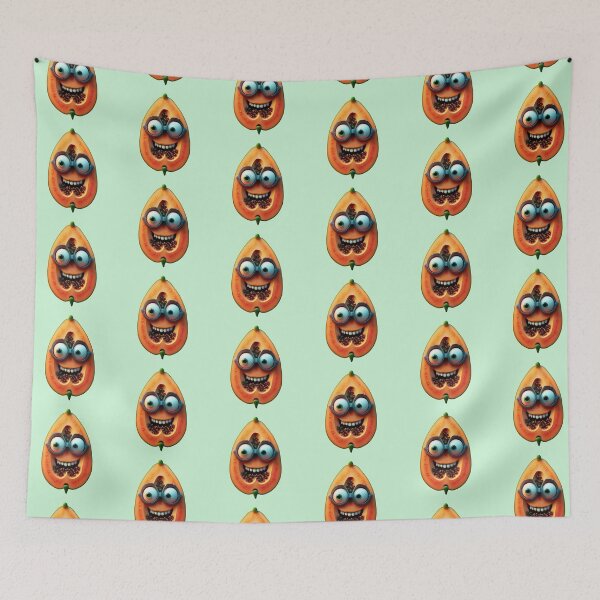 Item preview, Papaya Face | Fruits Patterns | Fruit Creatures Collection designed and sold by monkeybusiness.pt.