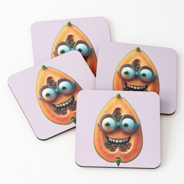 Item preview, Papaya Face | Fruits Patterns | Fruit Creatures Collection designed and sold by monkeybusiness.pt.
