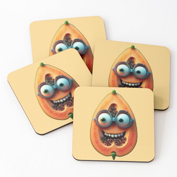 Item preview, Papaya Face | Fruits Patterns | Fruit Creatures Collection designed and sold by monkeybusiness.pt.
