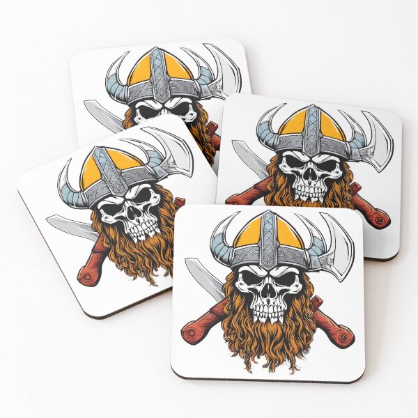 Item preview, Axe-Wielding Viking Skull 4 designed and sold by Tom-Johnson.