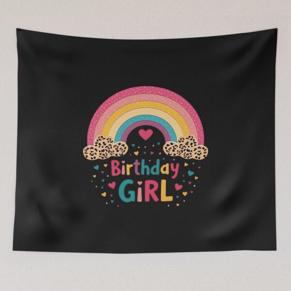 Item preview, Leopard Rainbow Birthday Girl T-Shirt Design designed and sold by Adrian Kane.