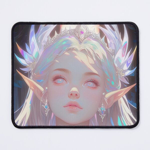 Item preview, Glowing Rainbow Energy Celestial Elf Anime Girl designed and sold by bubblegoth.