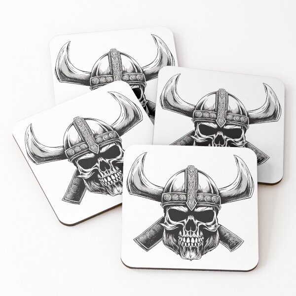 Item preview, Axe-Wielding Viking Skull 6 designed and sold by Tom-Johnson.