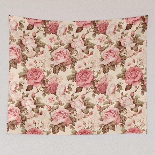 Item preview, Vintage rose flowers pattern designed and sold by naatala.