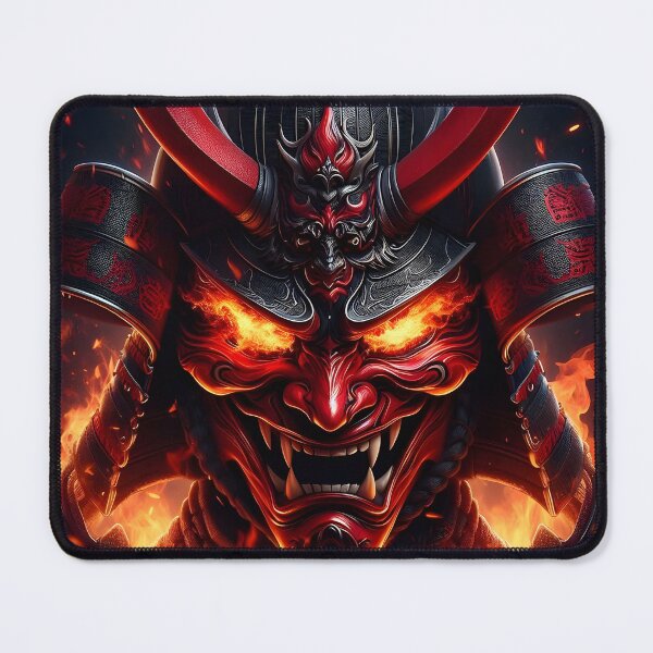 Item preview, Fire Oni Samurai Mask designed and sold by GalleryBrisArt.