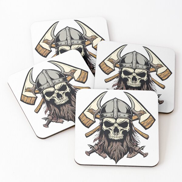 Item preview, Axe-Wielding Viking Skull 8 designed and sold by Tom-Johnson.