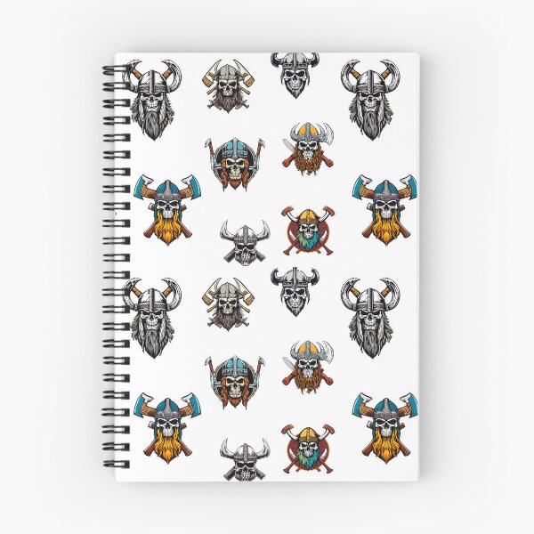 Item preview, Axe-Wielding Viking Skull Pattern 2 designed and sold by Tom-Johnson.