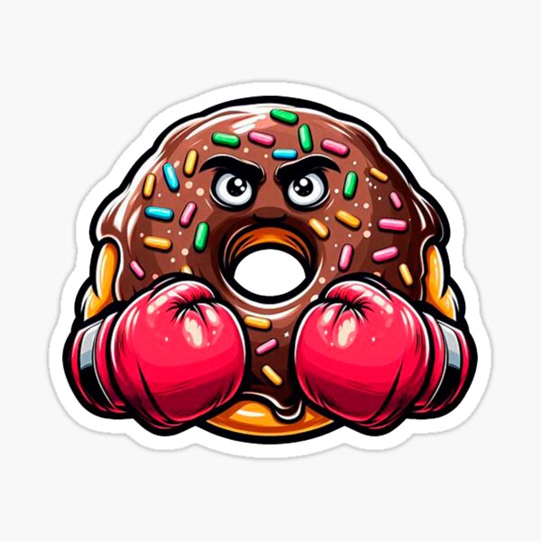 Vista previa del artículo con la obra «Donut con guantes de boxeo», diseñado y vendido por Txandrosan.