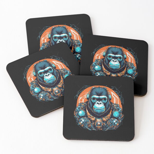 Item preview, Cybernetic Gorilla listens to good music. designed and sold by DONandEK.